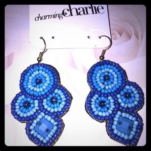 Charming charlie 1 pair earrings the blue Shakiras